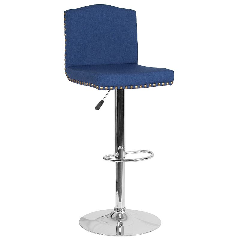 Flash Furniture Bellagio Adjustable Height Bar Stool, Blue