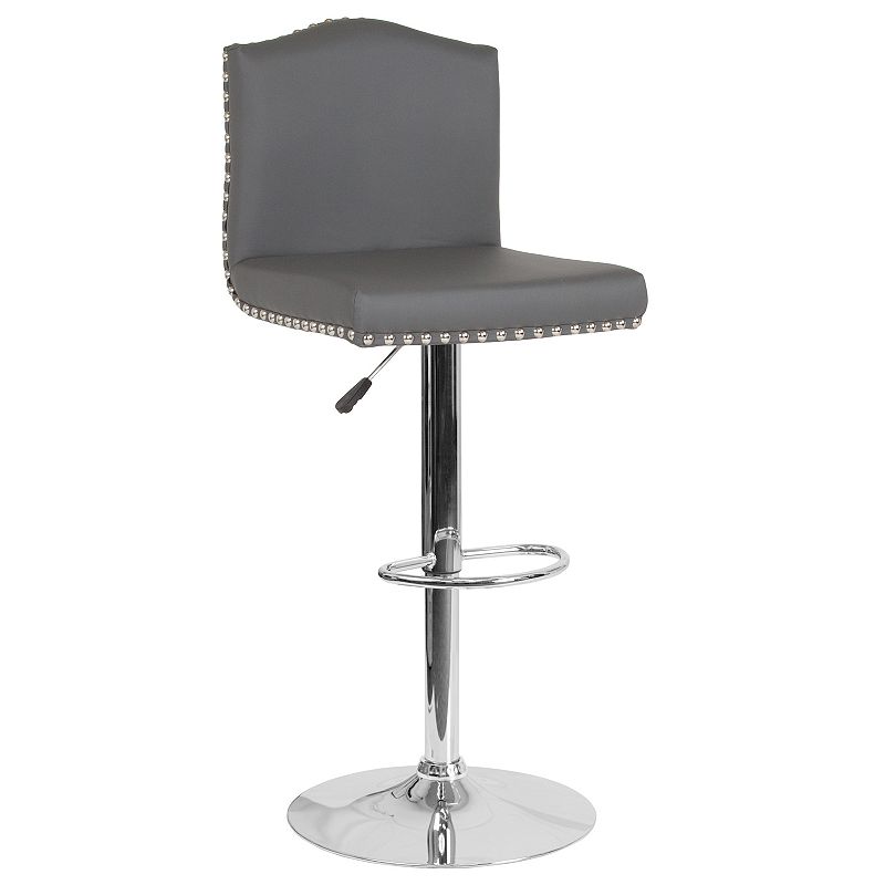 Flash Furniture Bellagio Adjustable Height Bar Stool, Grey