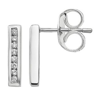 White Ice Sterling Silver Diamond Accent Drop Earrings