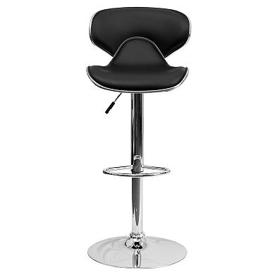 Flash Furniture Contemporary Mid-Back Adjustable Height Bar Stool