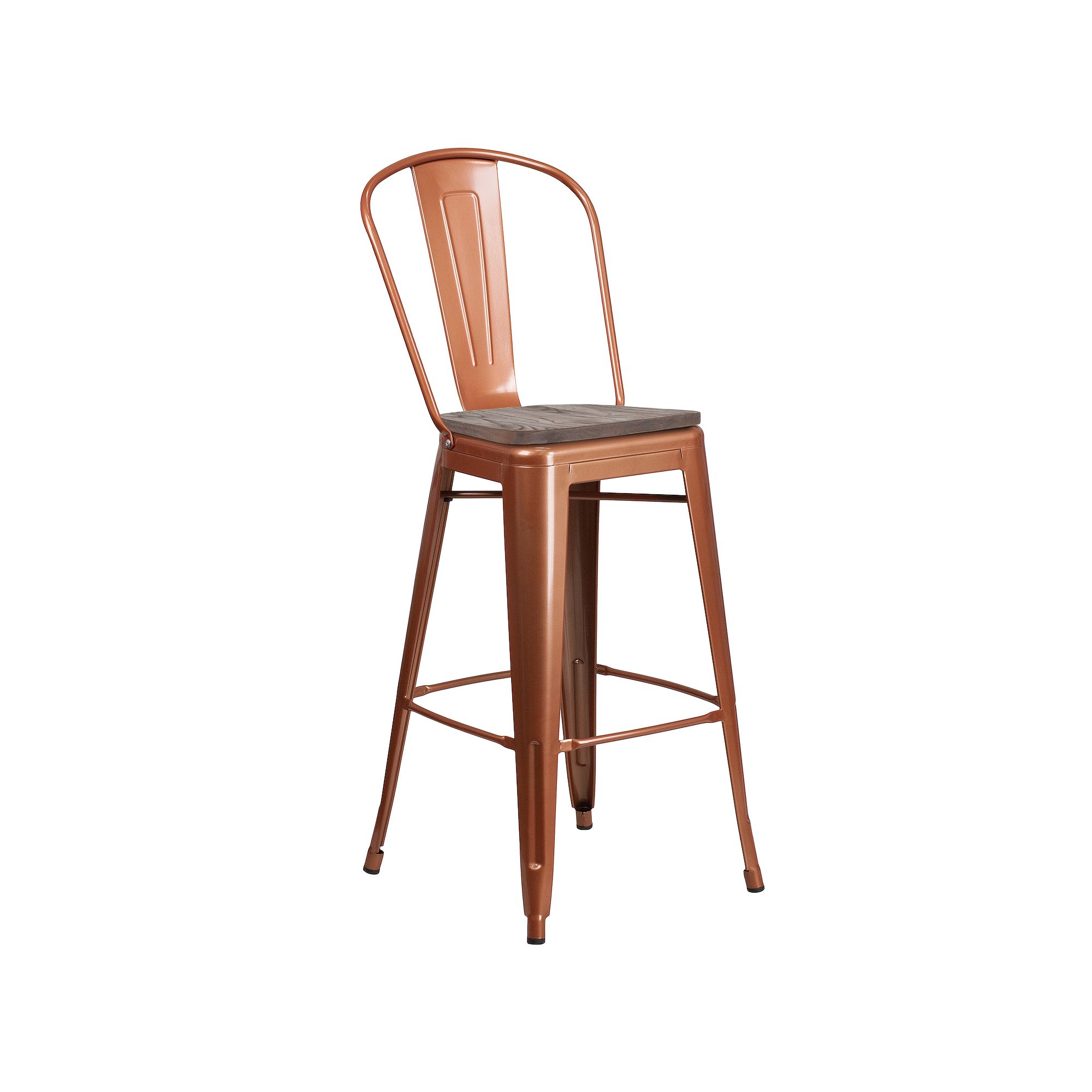 Flash Furniture High Mixed Media Bar Stool, Brown