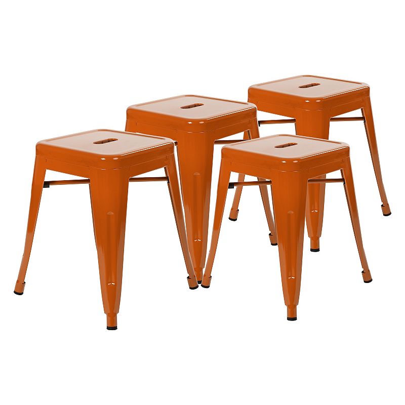 Flash Furniture Stackable Table Height Stool, Orange