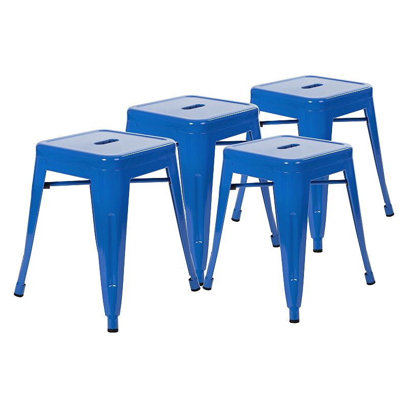 Flash Furniture Stackable Table Height Stool, Blue