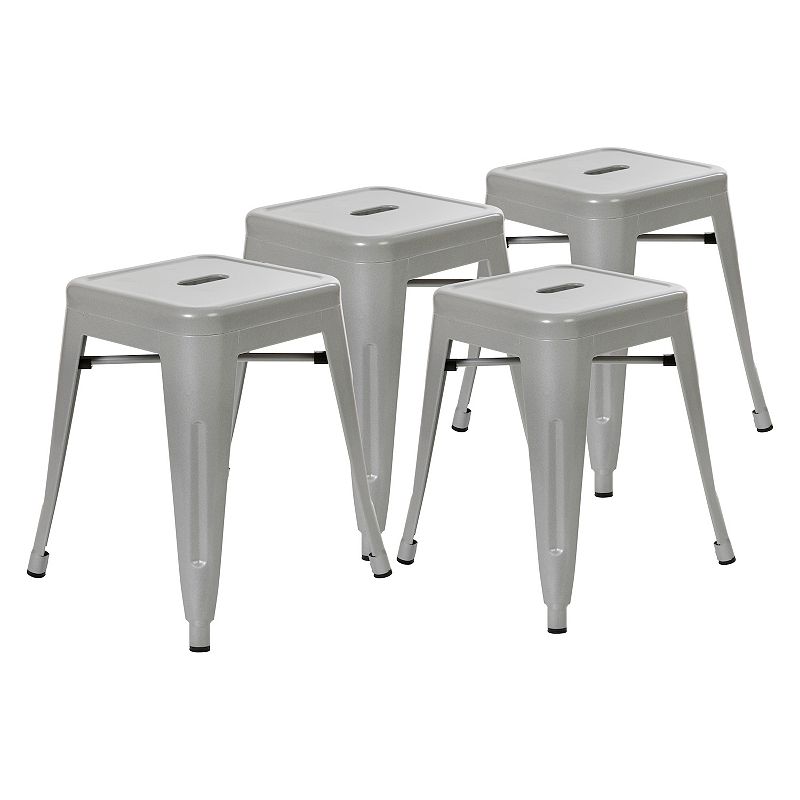 Flash Furniture Stackable Table Height Stool, Grey
