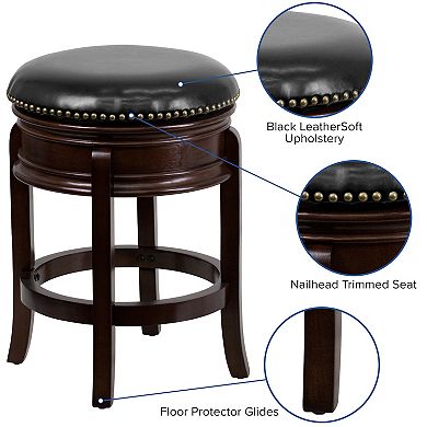 Flash Furniture Backless Cappuccino Swivel Counter Stool