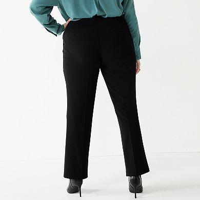 Plus Size Nine West Magic Waist Barely Bootcut Pants