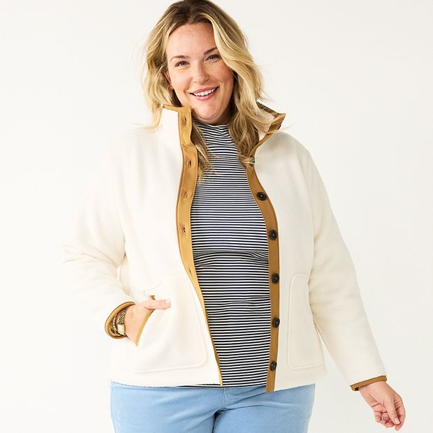 Plus size 2024 microfleece jacket