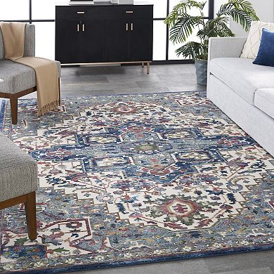 Nourison Global Vintage Ornamental Medallion Indoor Rug