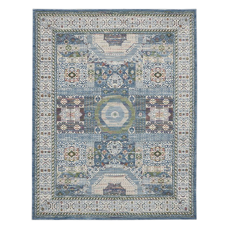 Nourison Global Vintage Boho Transitional Indoor Rug, White, 8X10 Ft