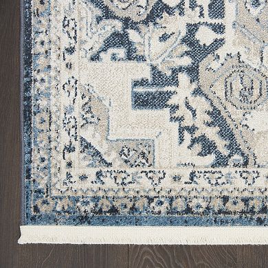 Nourison Geneva Traditional Medallion Fringe Indoor Rug