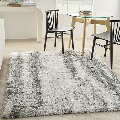 Nourison Luxurious Shag Abstract Pour Indoor Rug