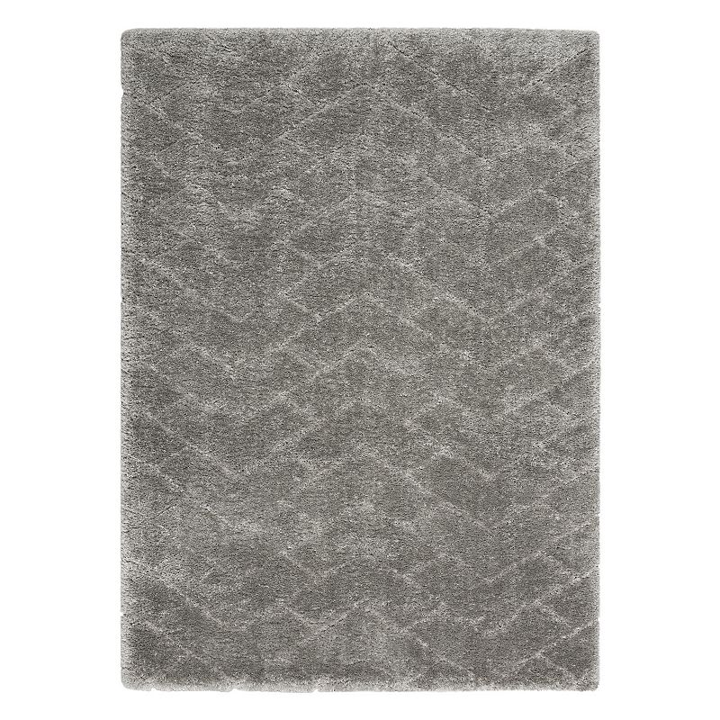 Nourison Luxurious Shag Arrow Indoor Rug, Grey, 4X6 Ft