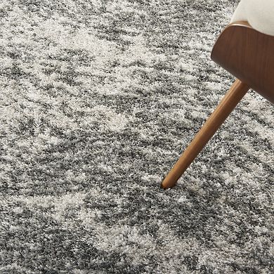 Nourison Luxurious Shag Abstract Wave Indoor Rug