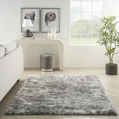 Nourison Luxurious Shag Abstract Wave Indoor Rug