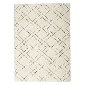 Nourison Luxurious Shag Lattice Indoor Rug
