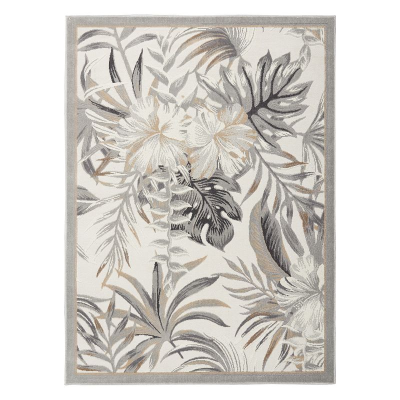 Nourison Pompeii Nature Indoor Rug, White, 5X7 Ft