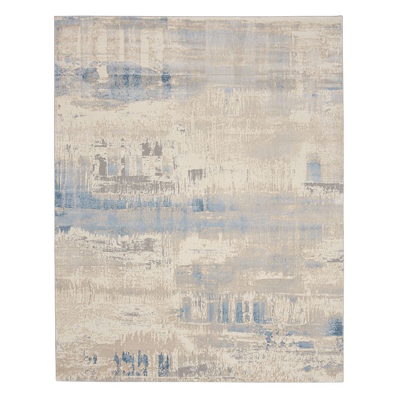 Nourison Solace Abstract Indoor Rug, White, 8X10 Ft