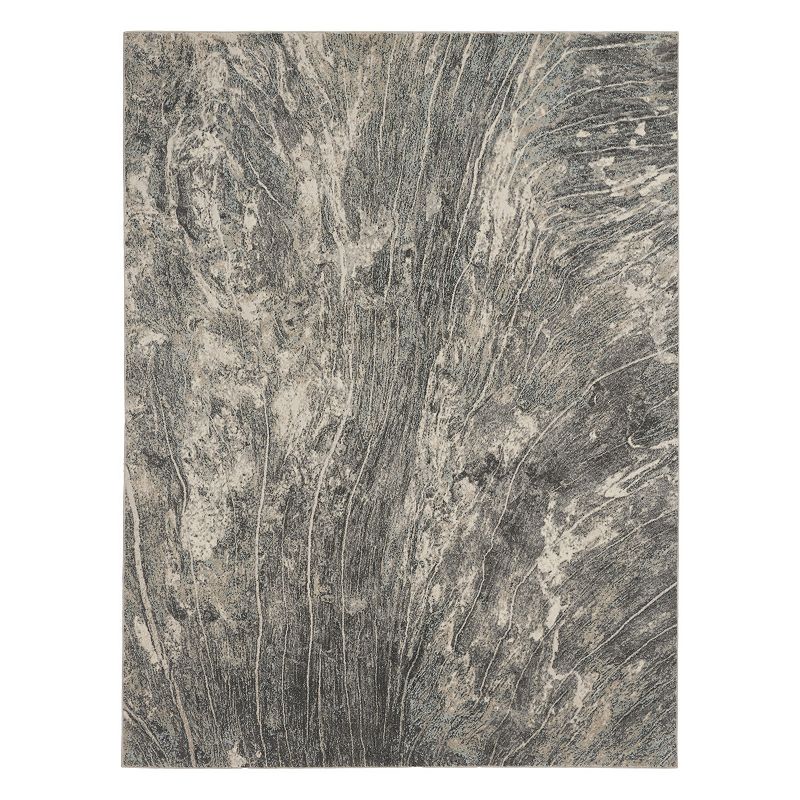 Nourison Soma Modern Indoor Rug, Grey, 2X7.5 Ft