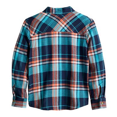 Boys 4-8 Jumping Beans® Flannel Plaid Button-Up Shirt