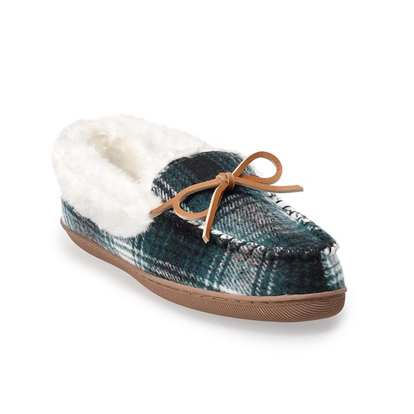 Women s Sonoma Goods For Life Plaid Felt Moccasins