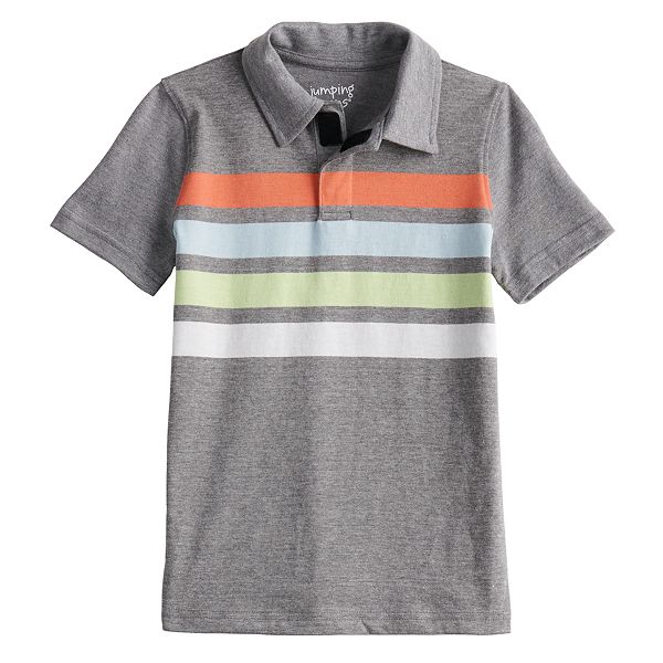 Toddler Boy Jumping Beans® Adaptive Sensory Seated Comfort Easy Dressing Short Sleeve Polo Shirt