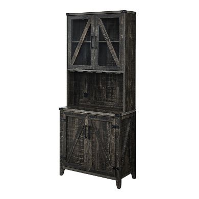 Rustic Bar Storage Cabinet