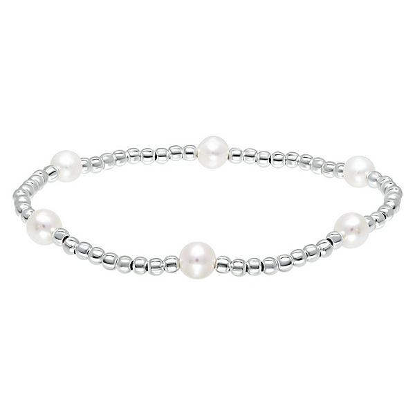 Aleure Precioso Sterling Silver Bead & Freshwater Cultured Pearl ...