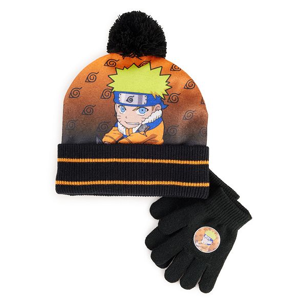Boys 820 Naruto Hat & Gloves Set