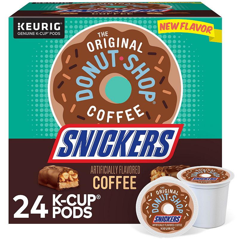 The Original Donut Shop Snickers Flavored Coffee, Keurig K-Cup Pods, Light 