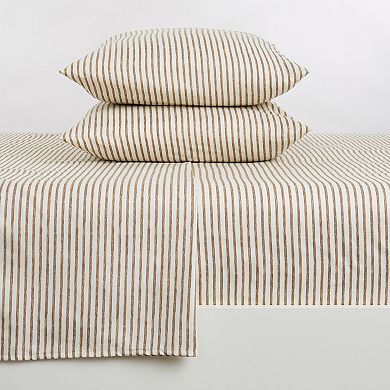 Madelinen® Evette Striped Microfiber Sheet Set with Pillowcases