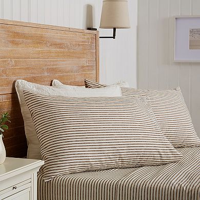 Madelinen® Evette Striped Microfiber Sheet Set with Pillowcases