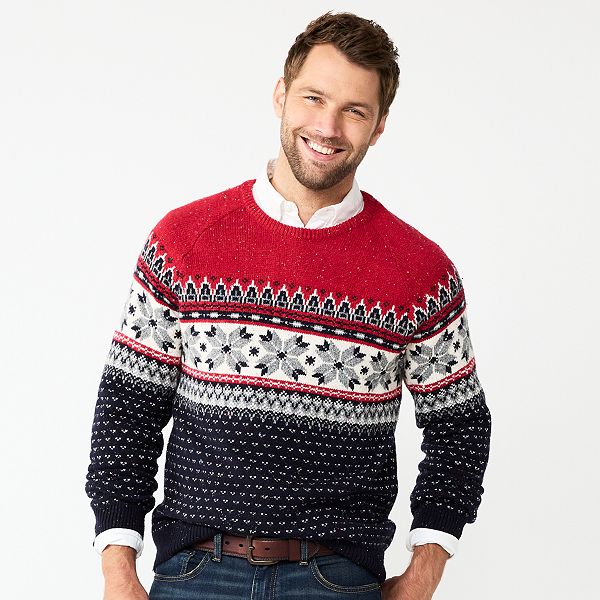 Men s Sonoma Goods For Life Winter Fair Isle Sweater