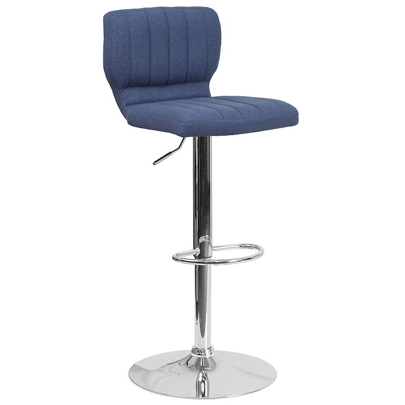 Flash Furniture Contemporary Adjustable Height Bar Stool, Blue