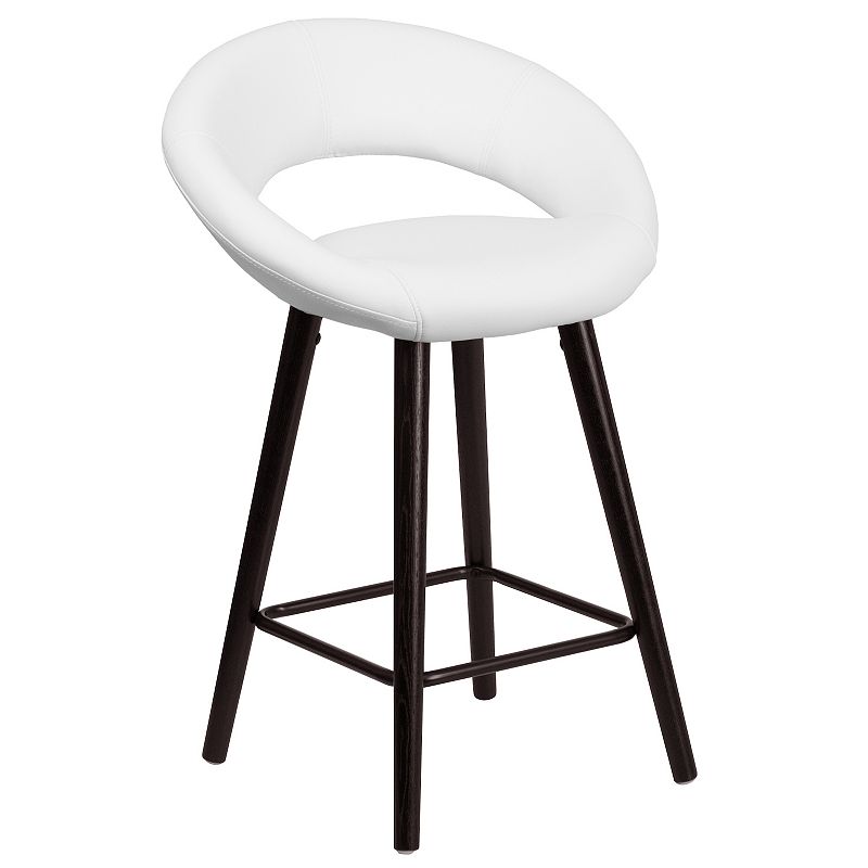 Flash Furniture Kelsey Contemporary Counter Stool, White