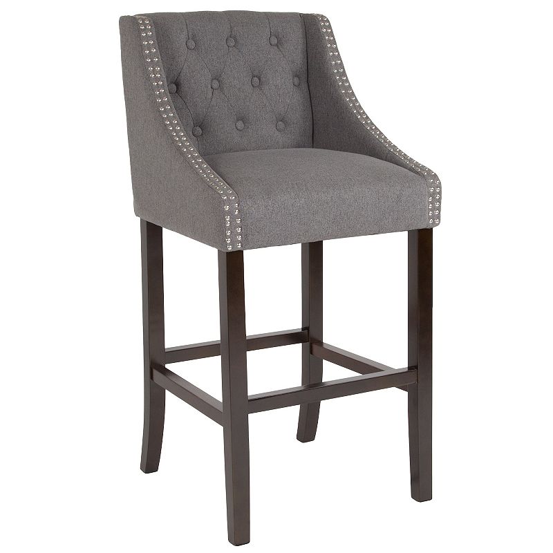 34125161 Flash Furniture Carmel Tufted Bar Stool, Grey sku 34125161
