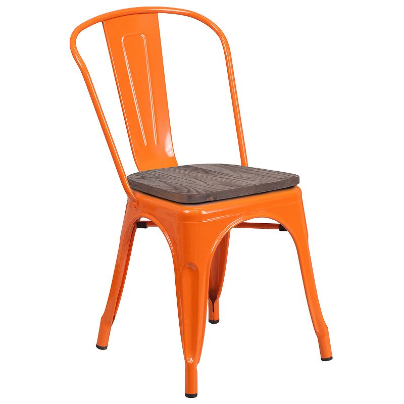 Flash Furniture Stackable Dining Chair, Orange