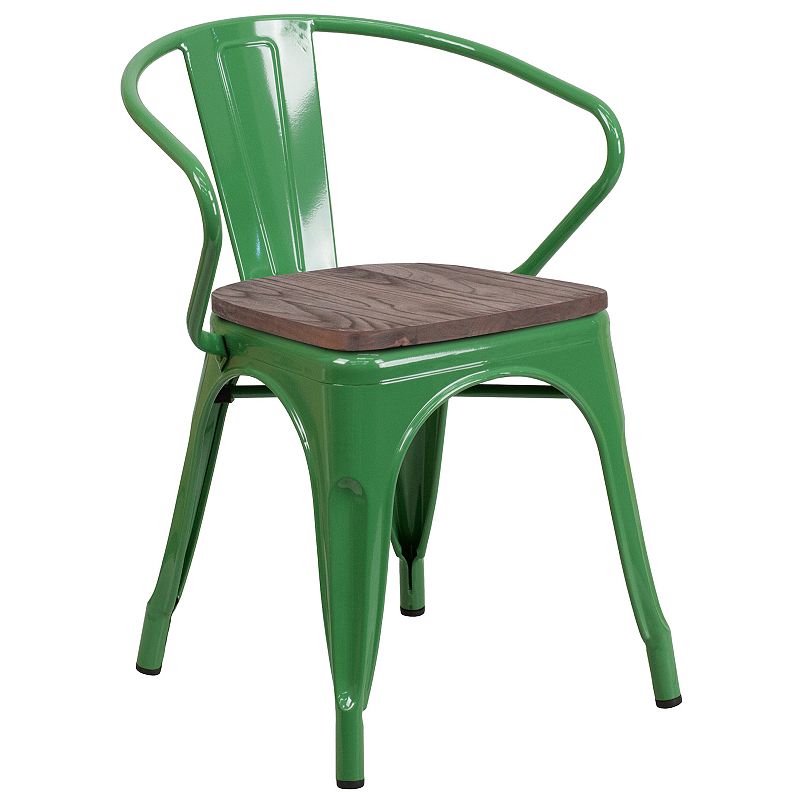 Flash Furniture Mixed Media Dining Chair, Green