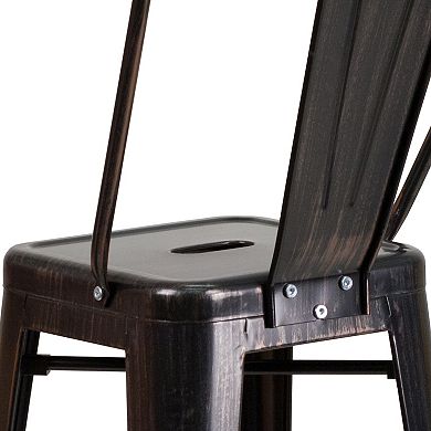 Flash Furniture Commercial Removable Back Indoor / Outdoor Bar Stool