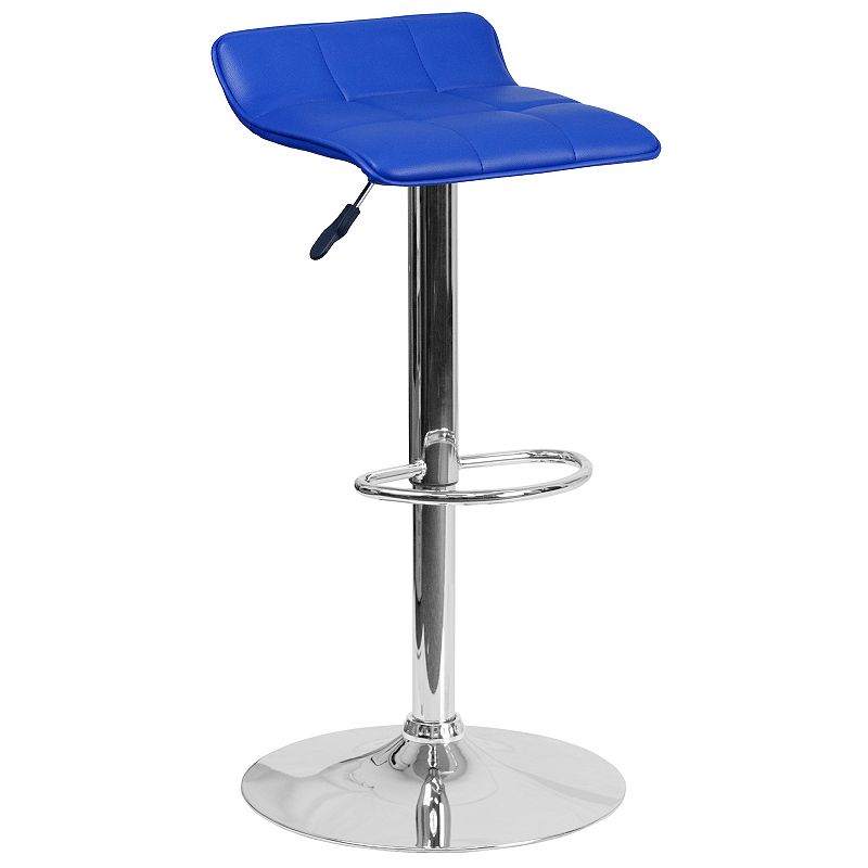 Flash Furniture Minimalist Adjustable Height Bar Stool, Blue