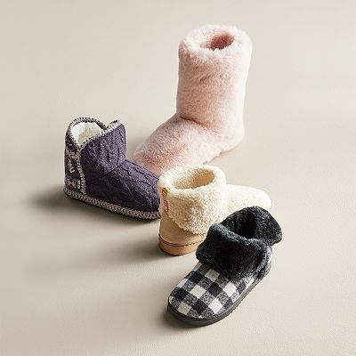 Fleece lined bootie slippers hotsell