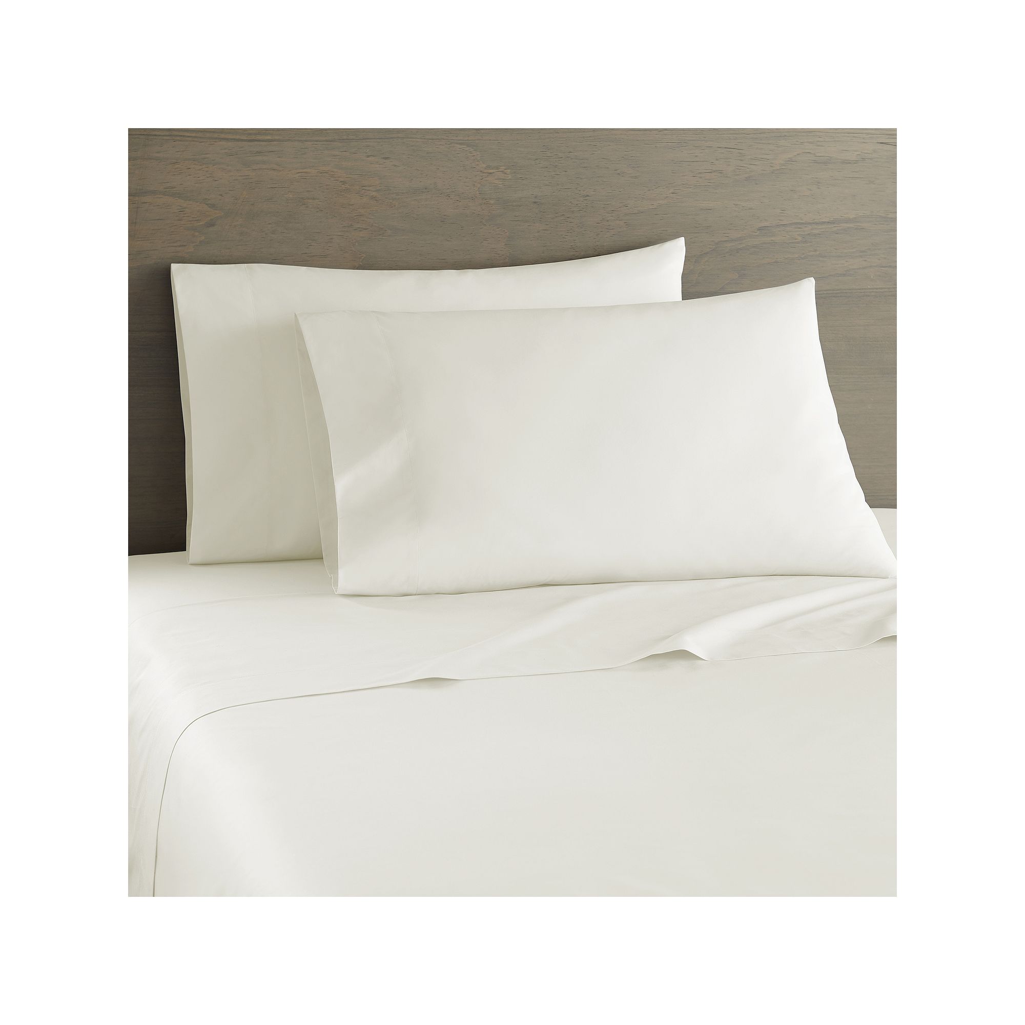 Shavel Home Cotton Percale Solid Sheet Set with Pillowcases, Alabaster