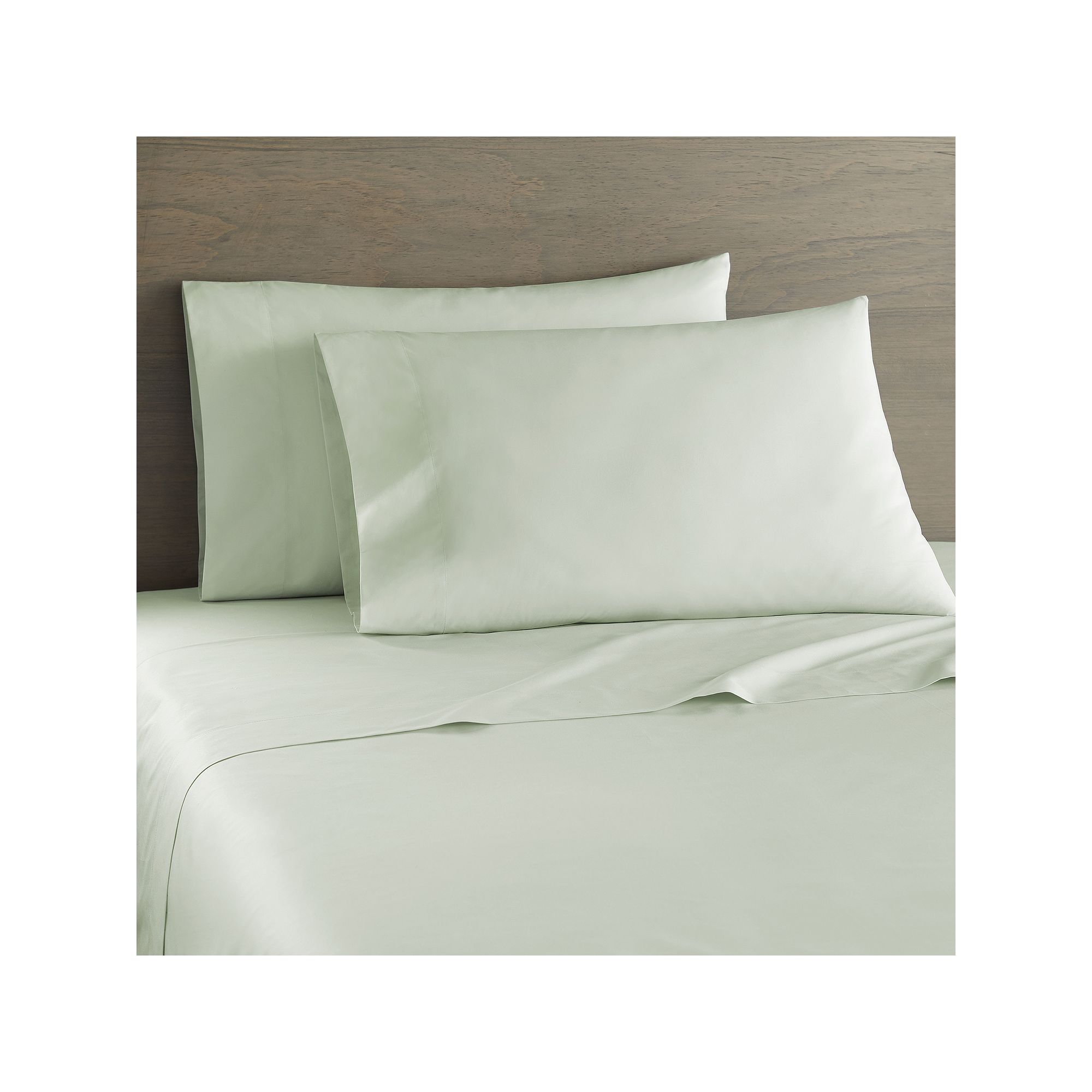 Shavel Home Cotton Percale Solid Sheet Set with Pillowcases, Green
