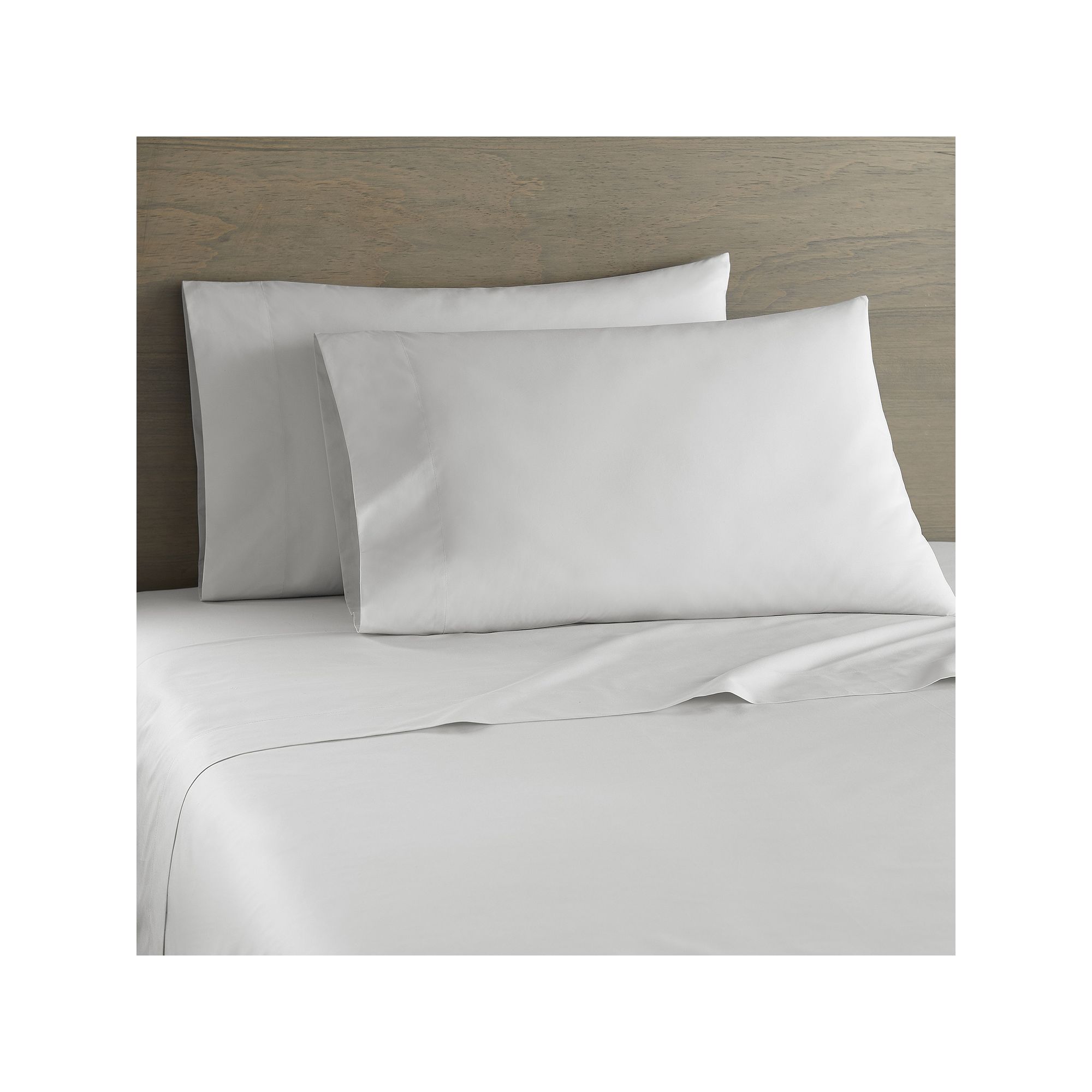 Shavel Home Cotton Percale Solid Sheet Set with Pillowcases, Misty Gray