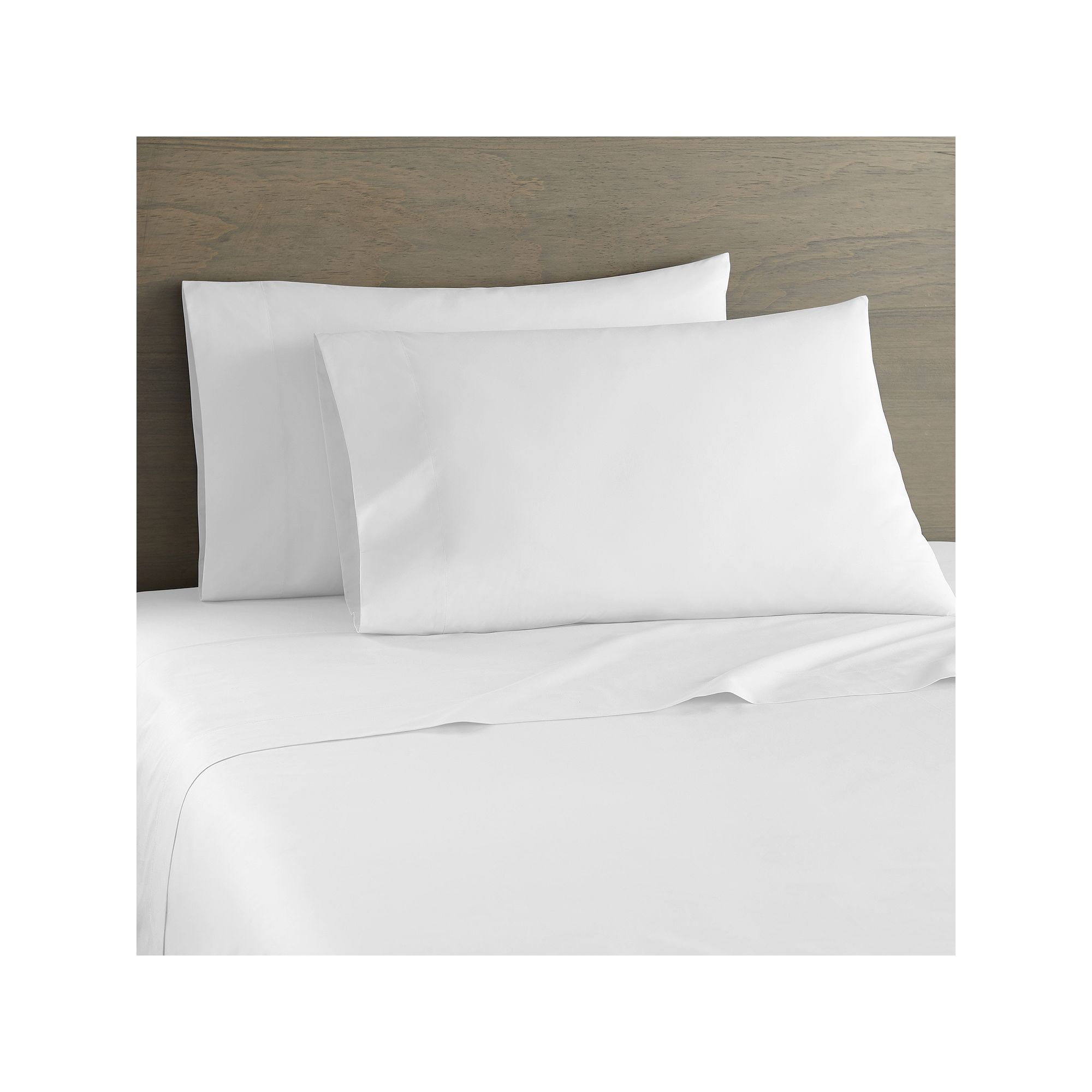Shavel Home Cotton Percale Solid Sheet Set with Pillowcases, Pure White