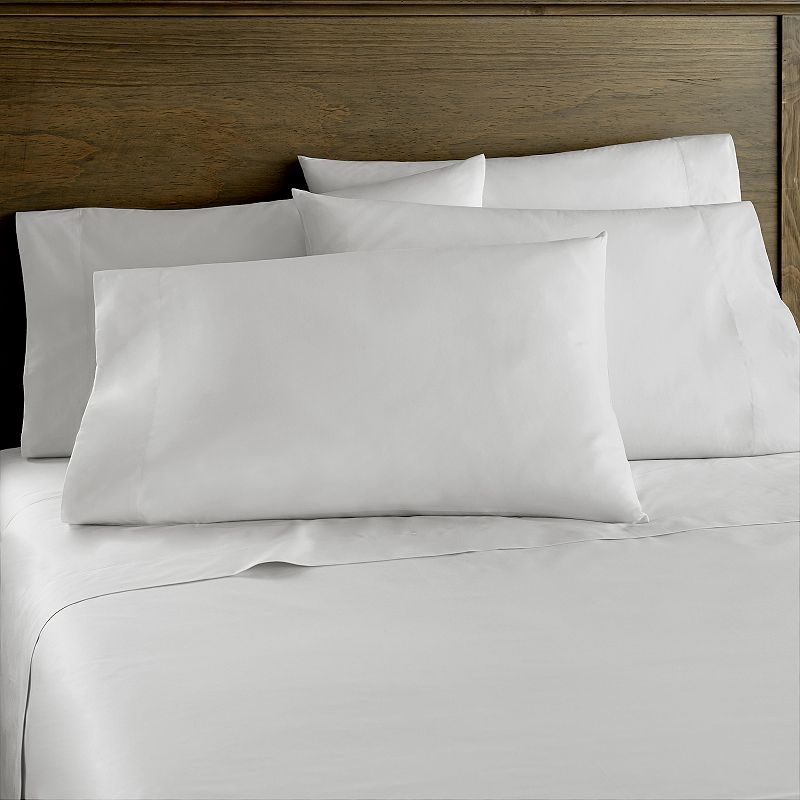 Shavel Home 400 Thread Count Cotton Sateen Sheet Sets with Pillowcases, Gre