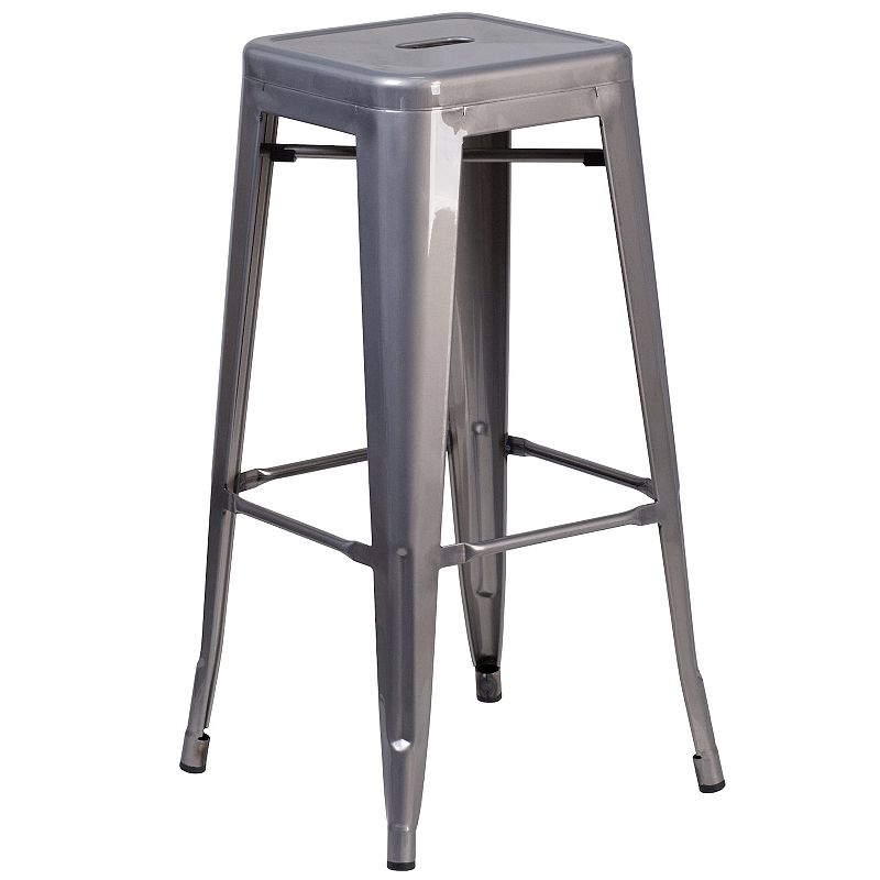 Flash Furniture 30-in. Backless Metal Indoor Bar Stool, Grey