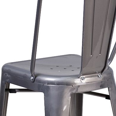 Flash Furniture 24-in. Counter-Height Stool with Back