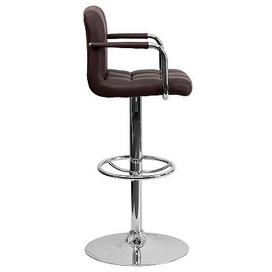 Flash Furniture Contemporary Burgundy Quilted Vinyl Bar Stool