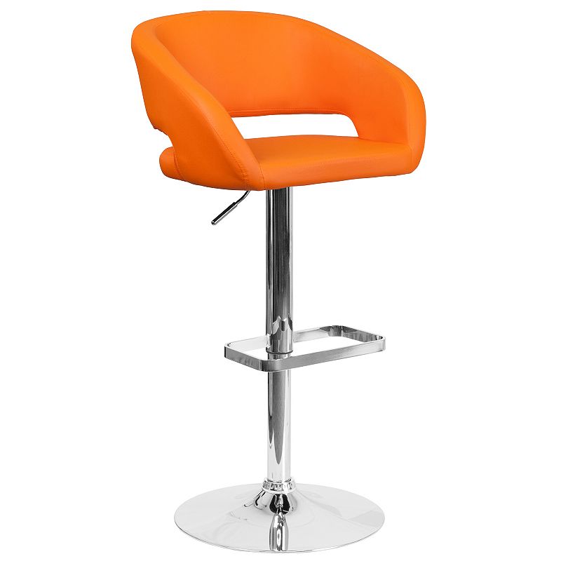 Flash Furniture Contemporary Bar Stool, Orange