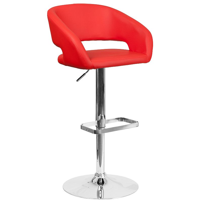 Flash Furniture Contemporary Bar Stool, Red